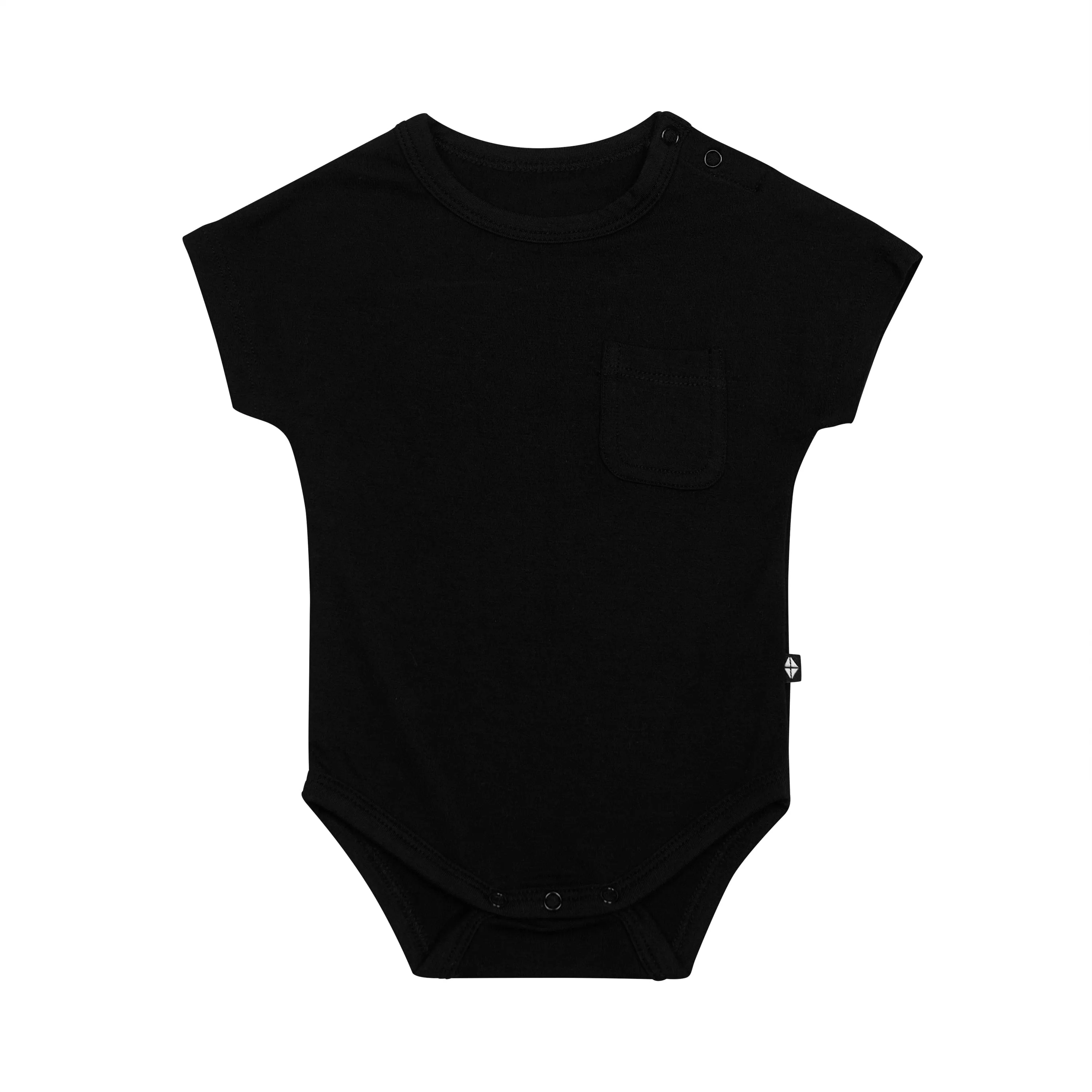 Crew Neck Tee Bodysuit in Midnight