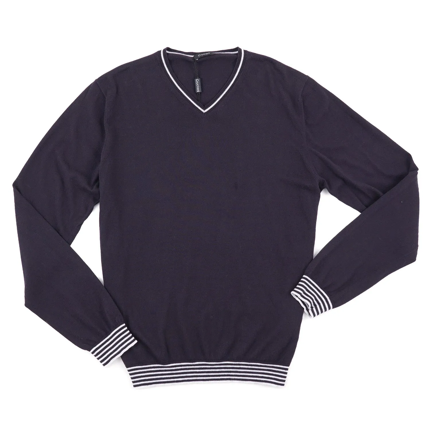 Cruciani Contrast Knit Cotton Sweater