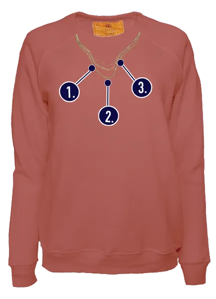 Custom Charm Necklace Classic Crew Pullover