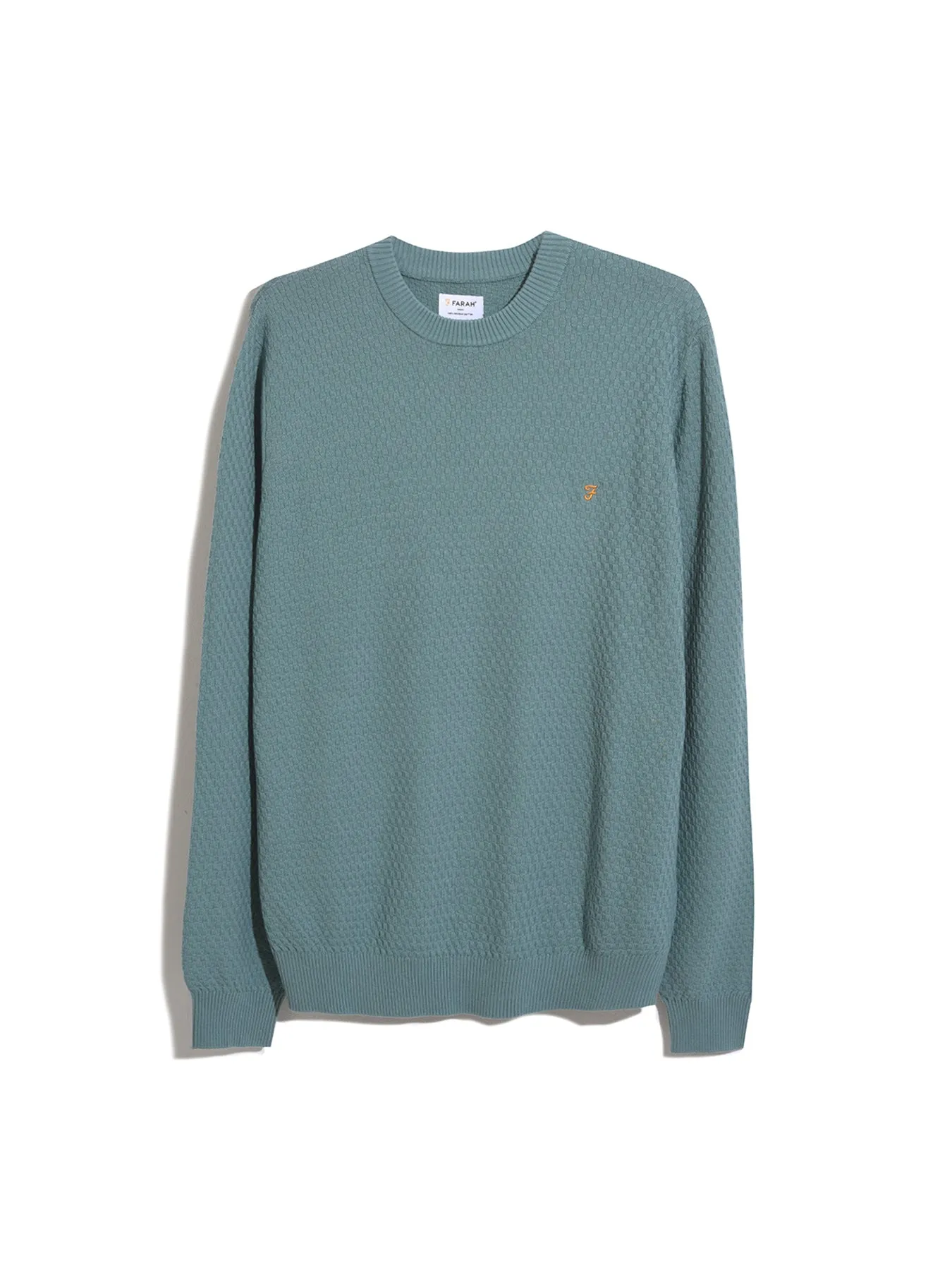 Edwards Crew Neck Jumper In Brook Blue