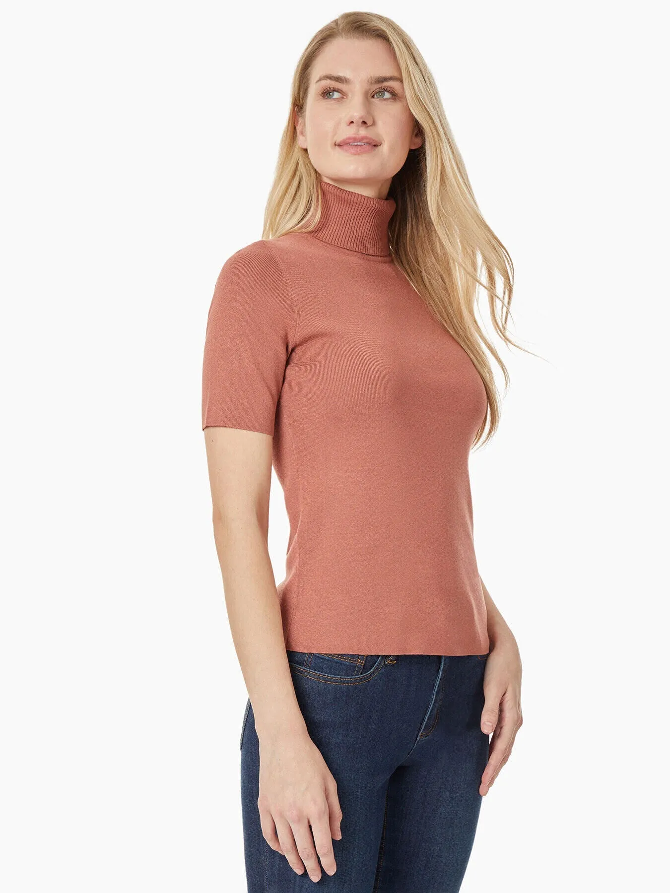 Elbow Sleeve Turtleneck