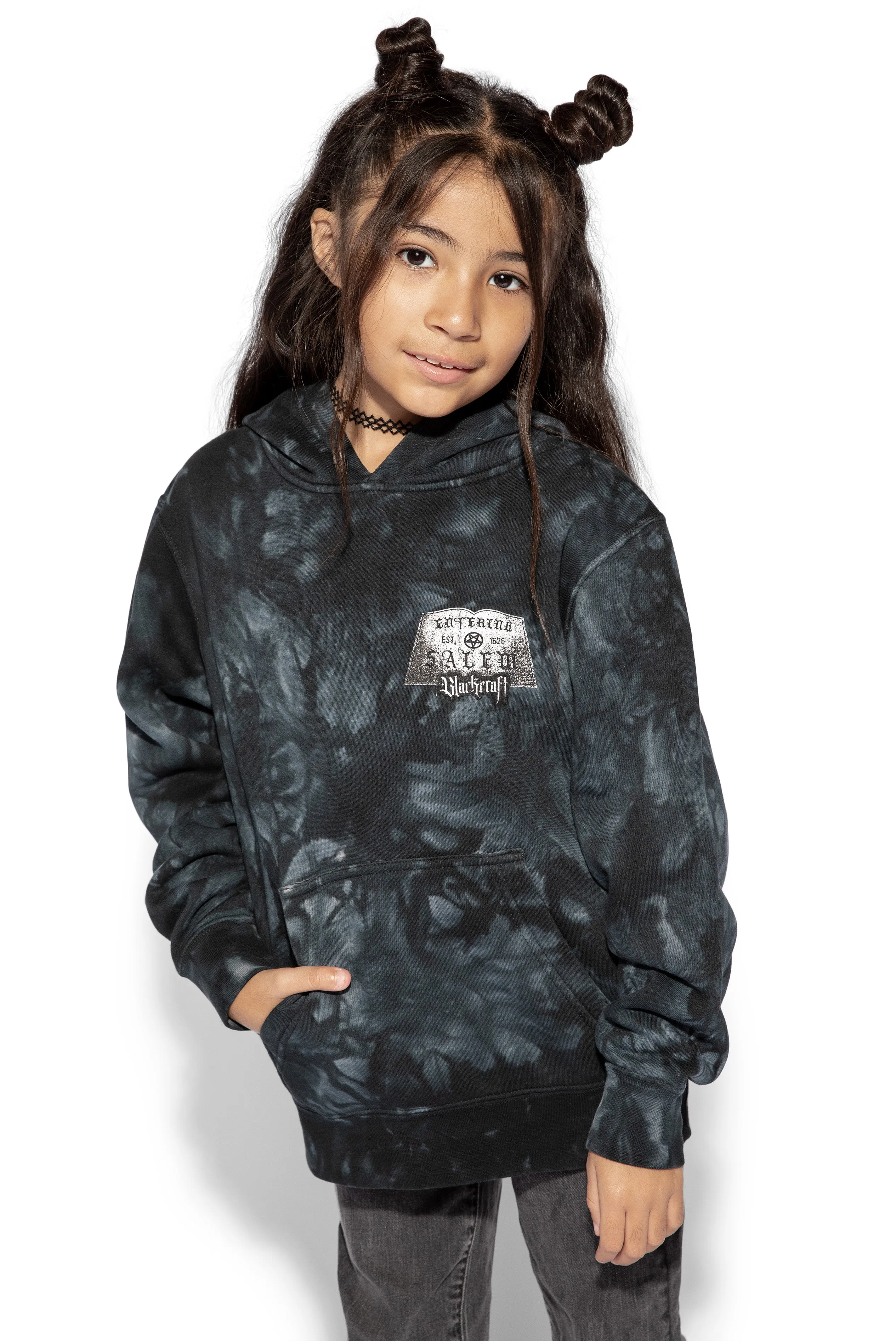 Entering Salem - Kids Black Crystal Pullover