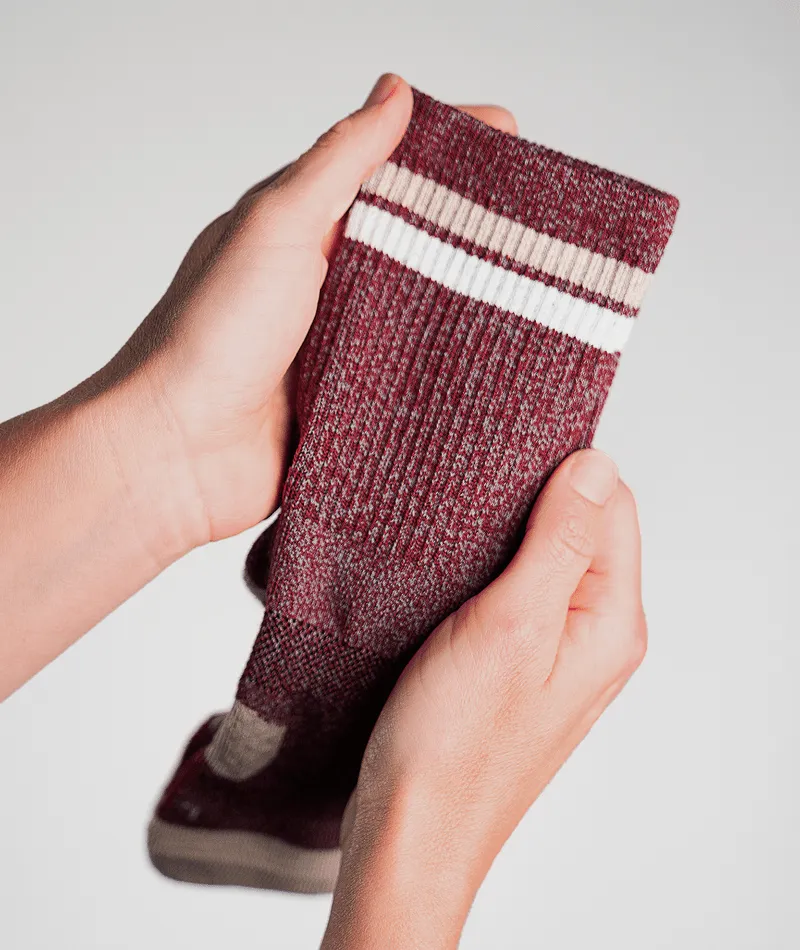 Everyday Merino Crew Socks Brick