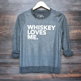 Final Sale - Chaser - Whiskey Loves Me Sweatshirt in Black