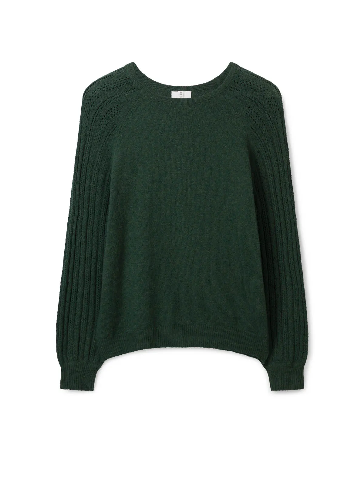 Florna Organic Cotton Fluffy Jumper - Forest Green