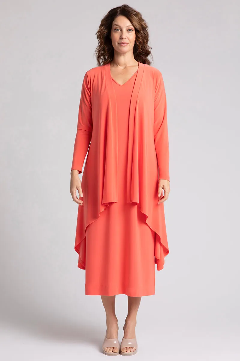 Flutter Duster Cardigan | Coral