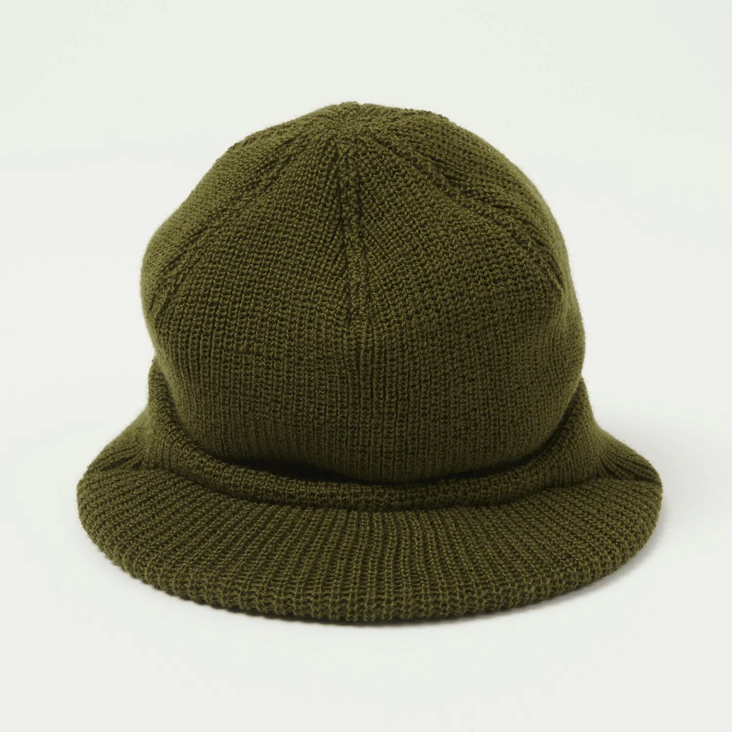 Authentic Freewheelers M-1941 Olive Wool Knit Jeep Cap for Outdoors