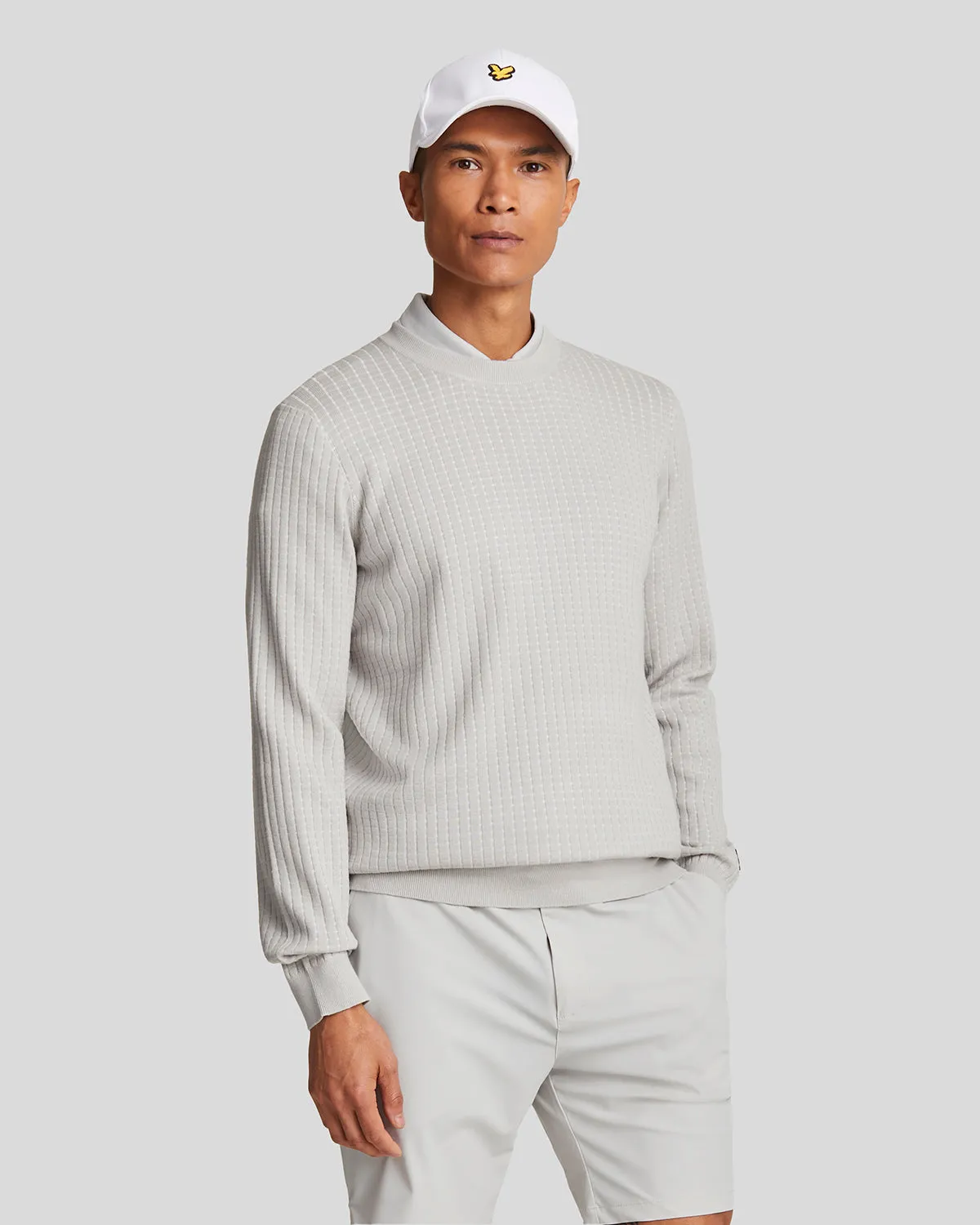 Golf Grid Crew Neck Jumper