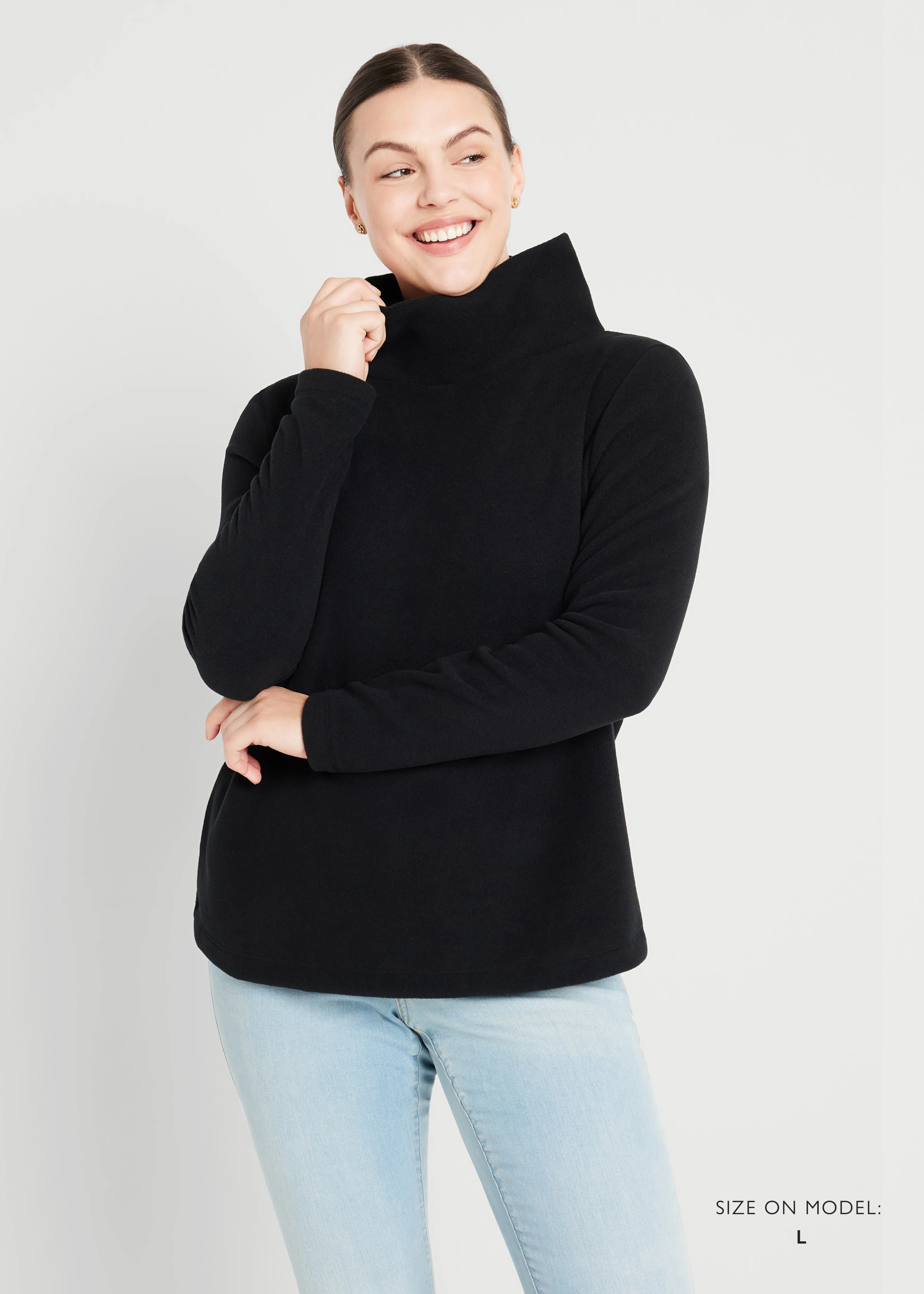 Greenpoint Turtleneck in Vello Fleece (Black)