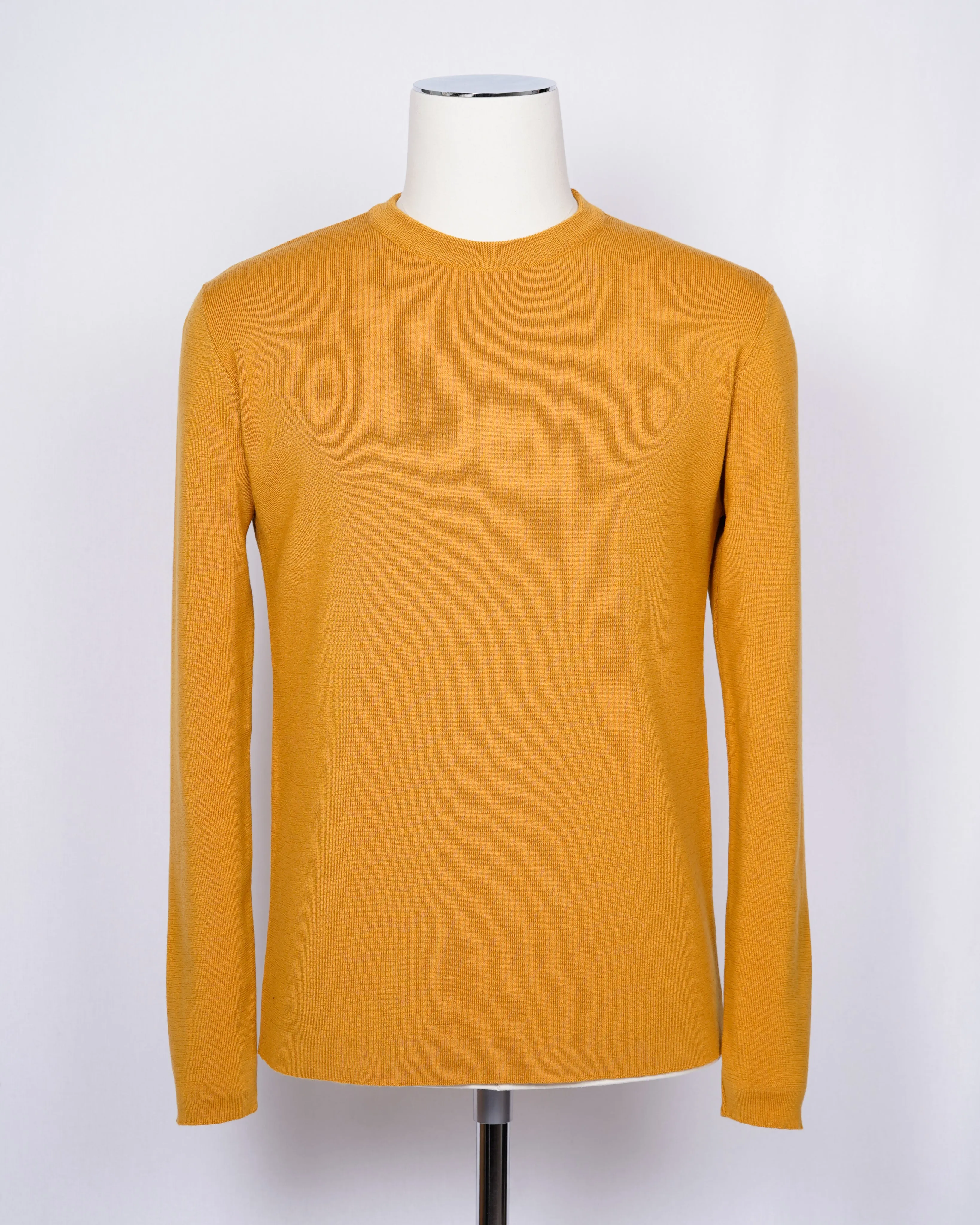 G.R.P. Firenze Crew Neck Merino Wool Knit / Ocra