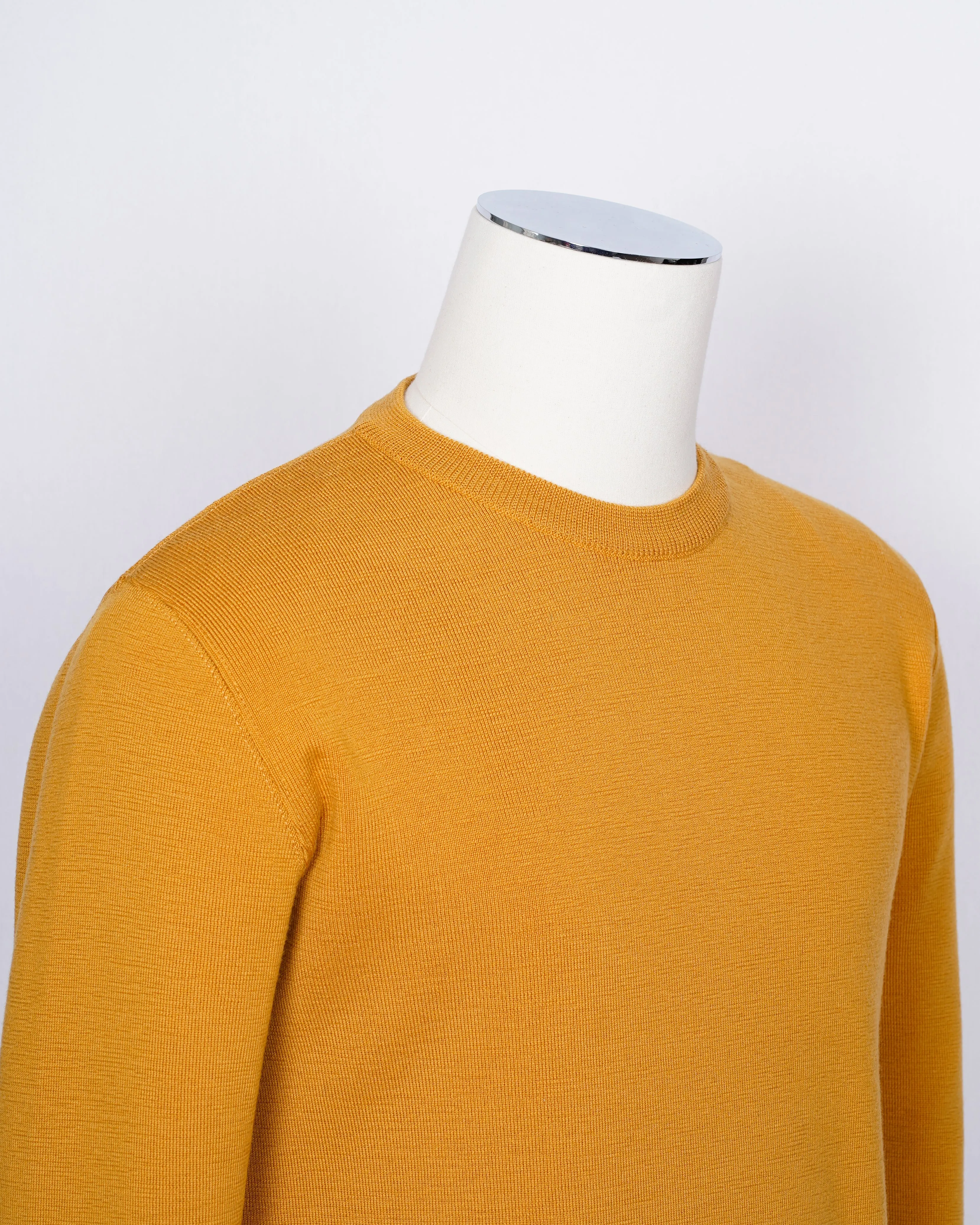 G.R.P. Firenze Crew Neck Merino Wool Knit / Ocra