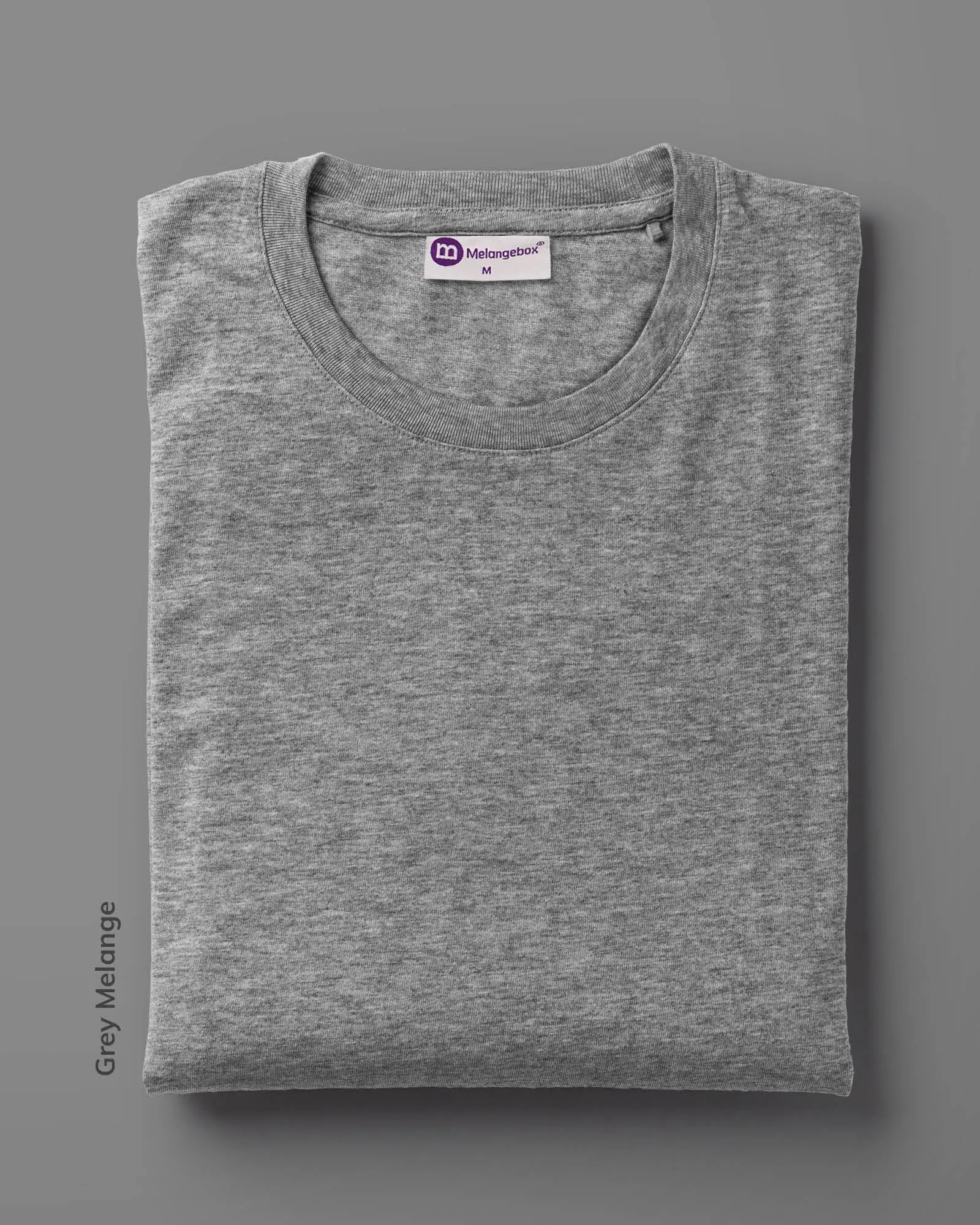 Half Sleeves Crew Neck: Grey Melange