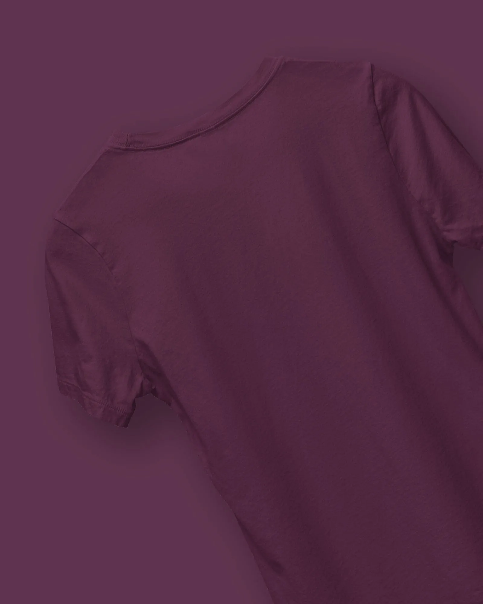 Half Sleeves Crew Neck: Wine