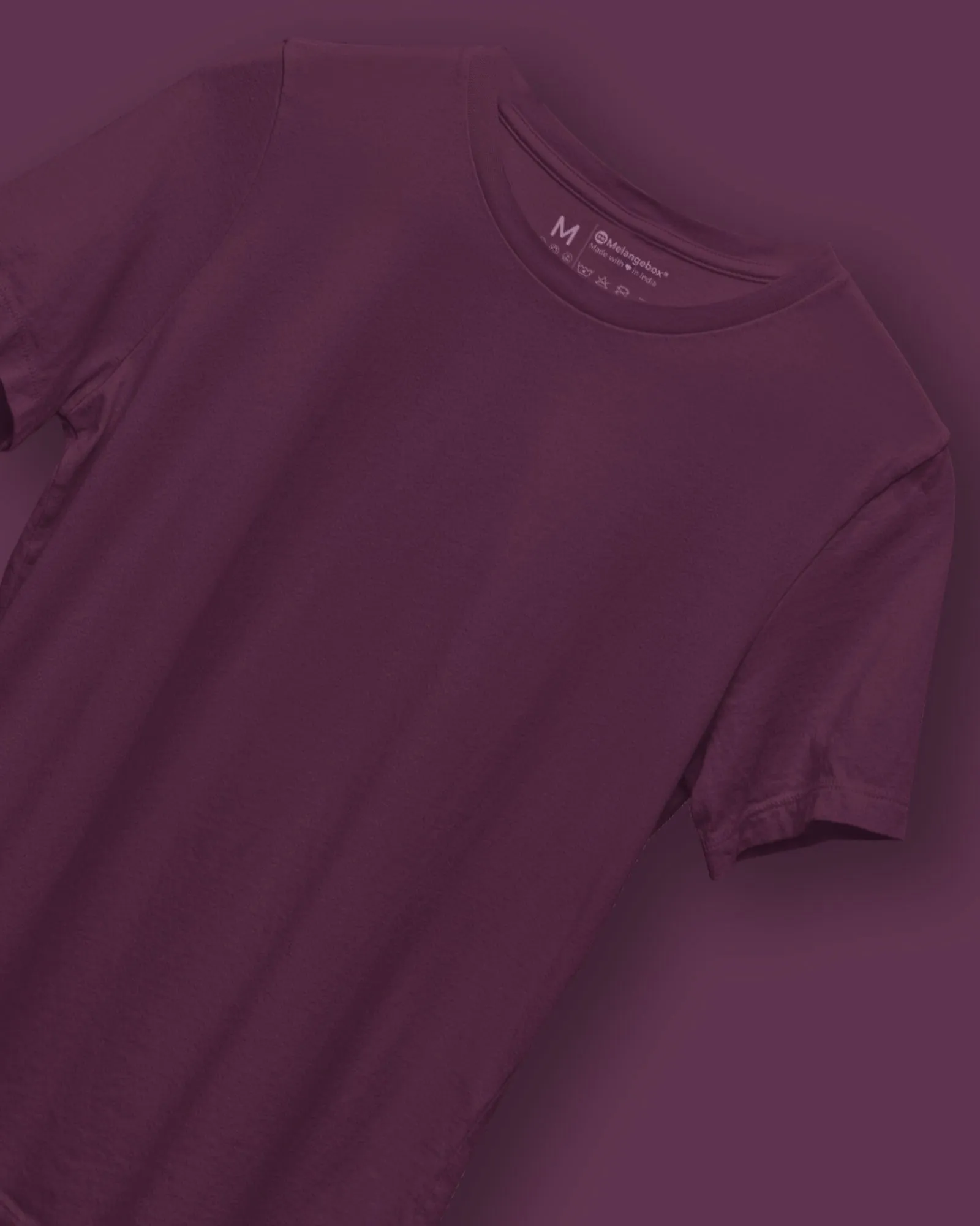 Half Sleeves Crew Neck: Wine