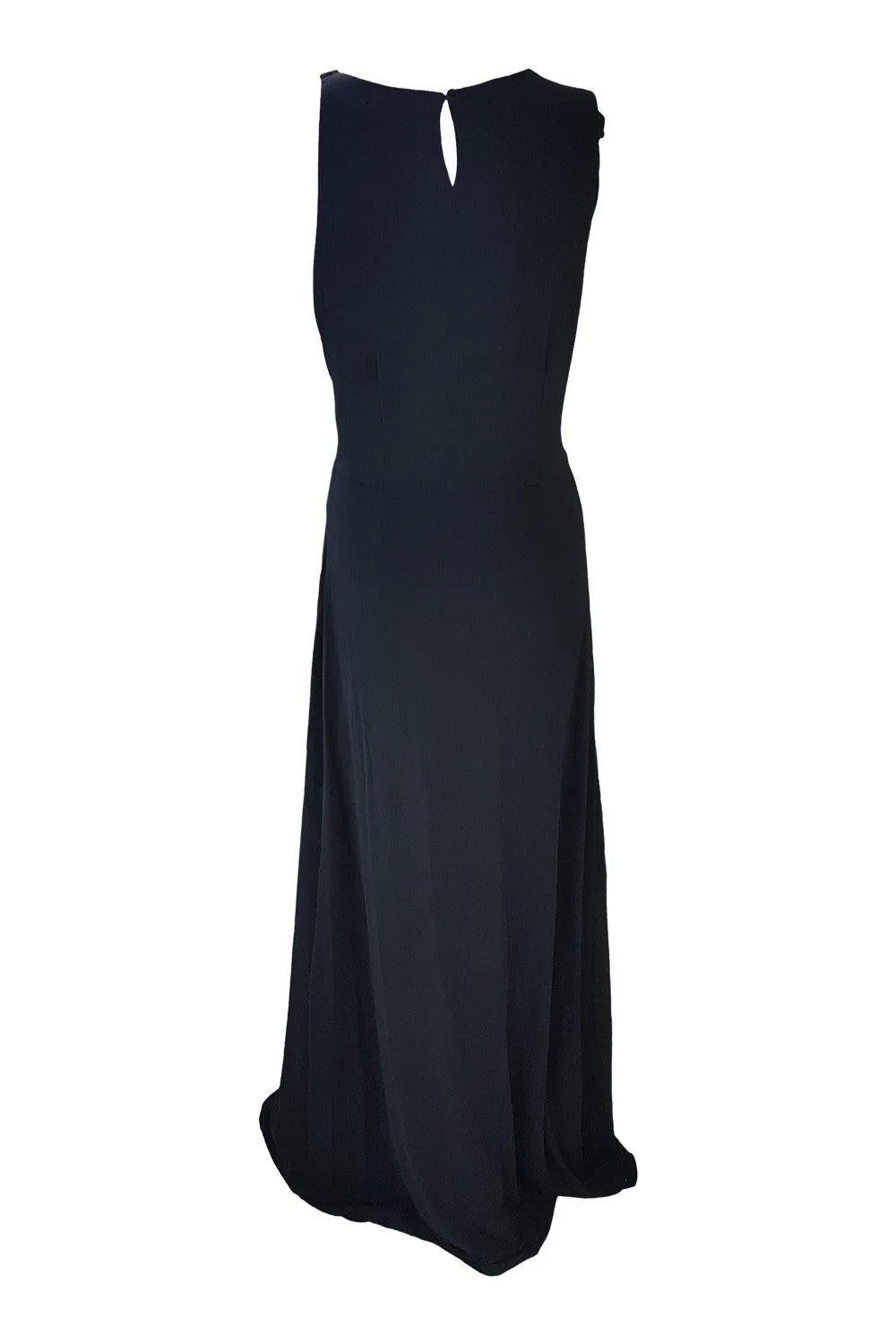 HALSTON HERITAGE Black Jersey Sleeveless Maxi Dress (UK 6)