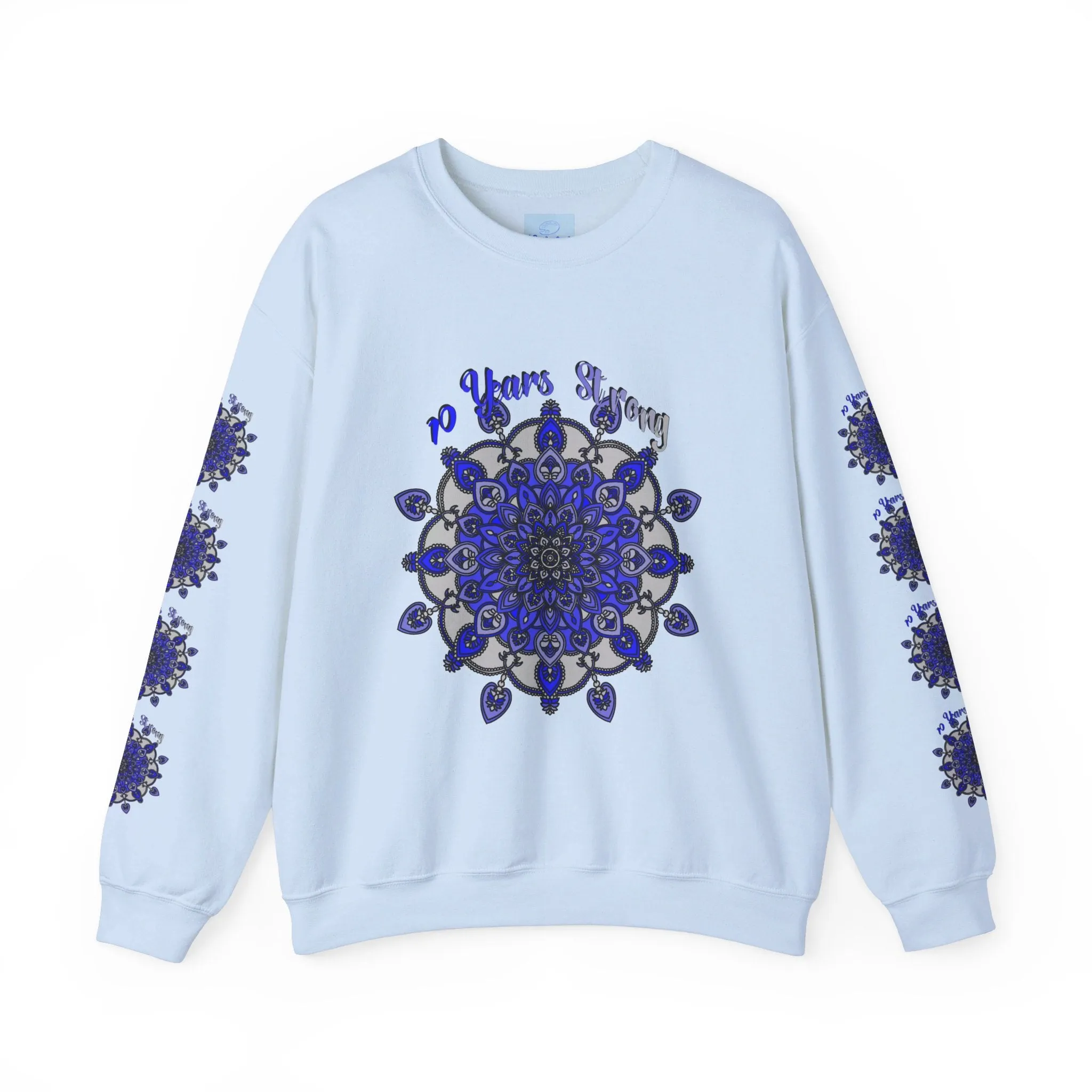 Handmade Mandala Design Unisex Sweatshirt - 10 Years Strong