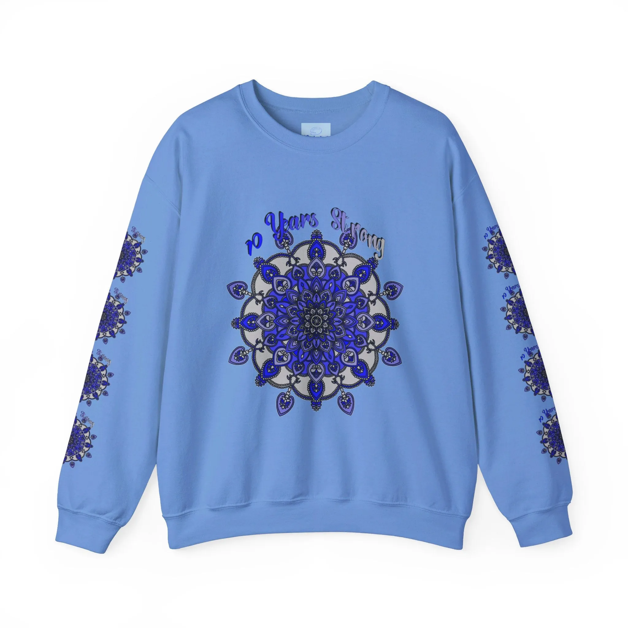 Handmade Mandala Design Unisex Sweatshirt - 10 Years Strong