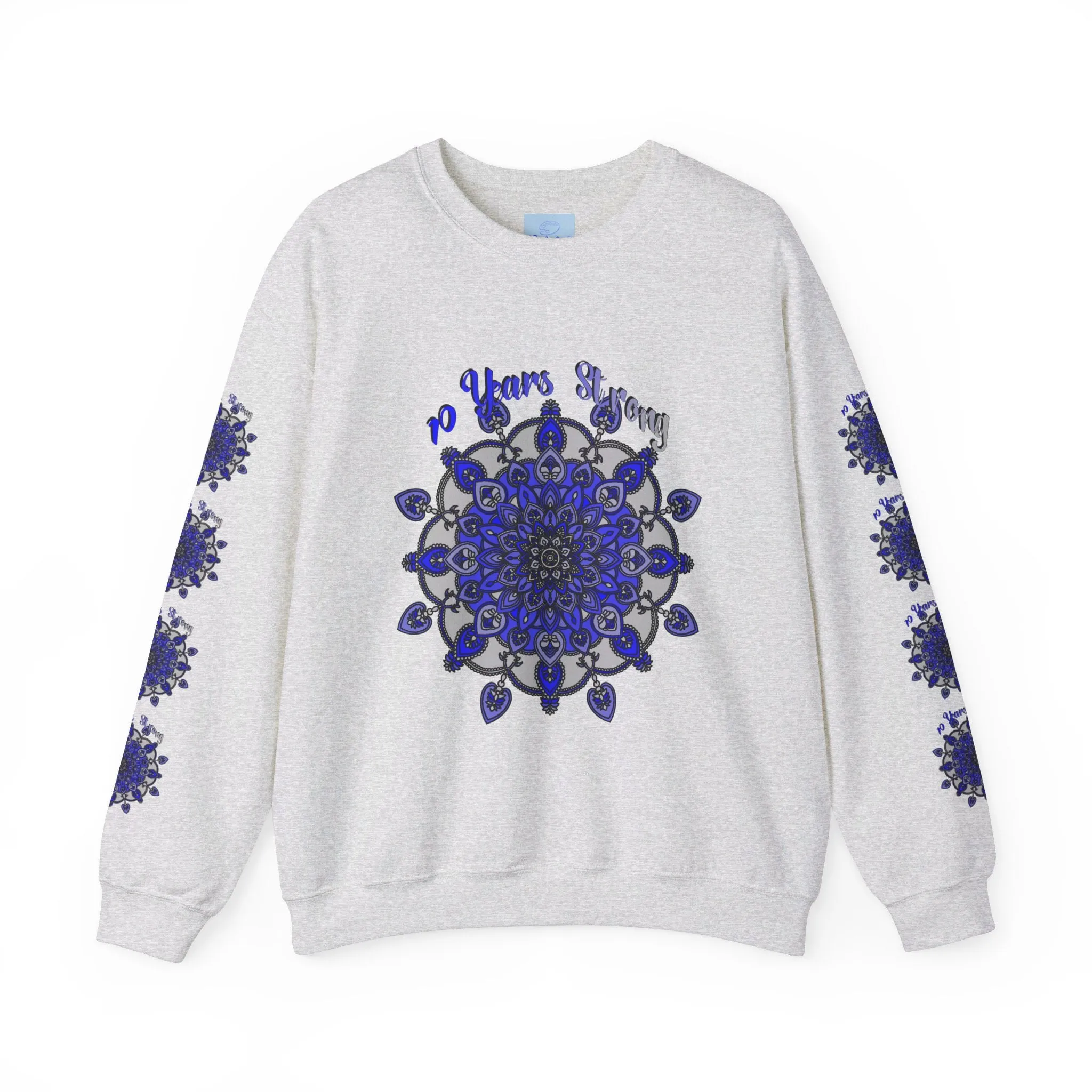 Handmade Mandala Design Unisex Sweatshirt - 10 Years Strong