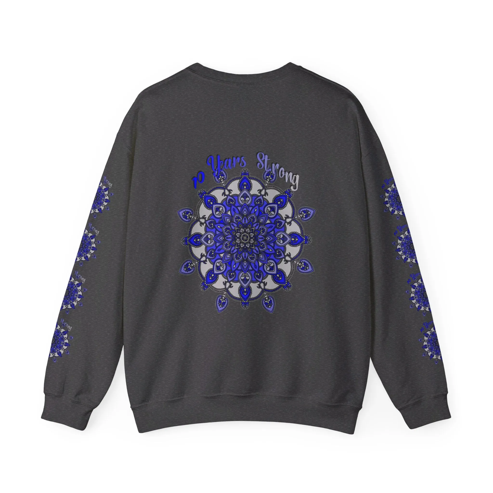 Handmade Mandala Design Unisex Sweatshirt - 10 Years Strong