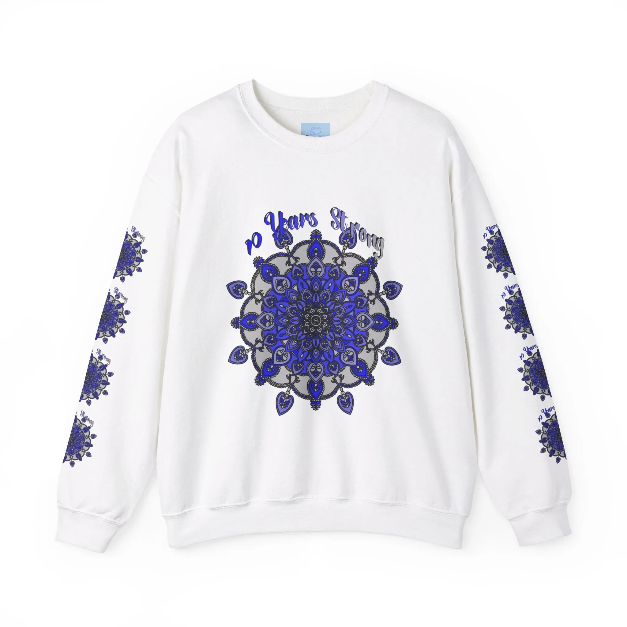 Handmade Mandala Design Unisex Sweatshirt - 10 Years Strong