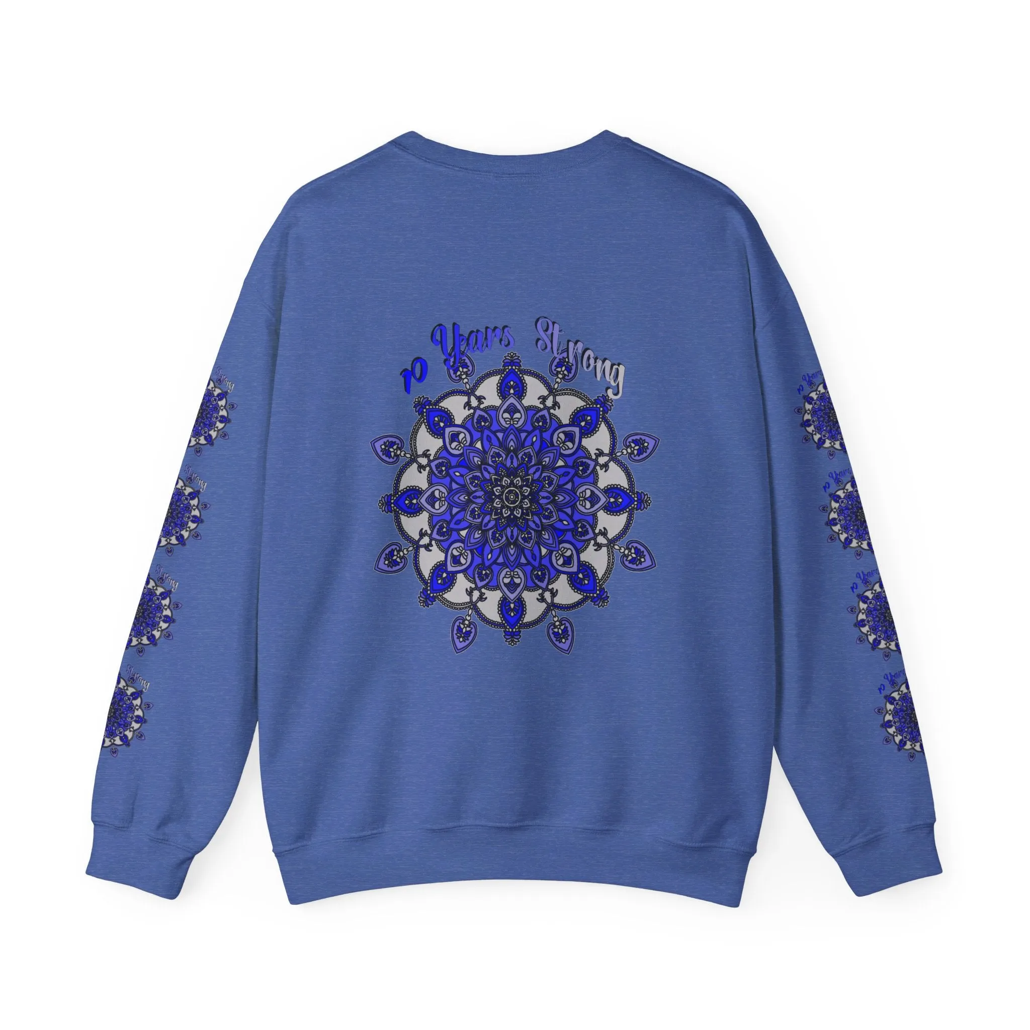 Handmade Mandala Design Unisex Sweatshirt - 10 Years Strong