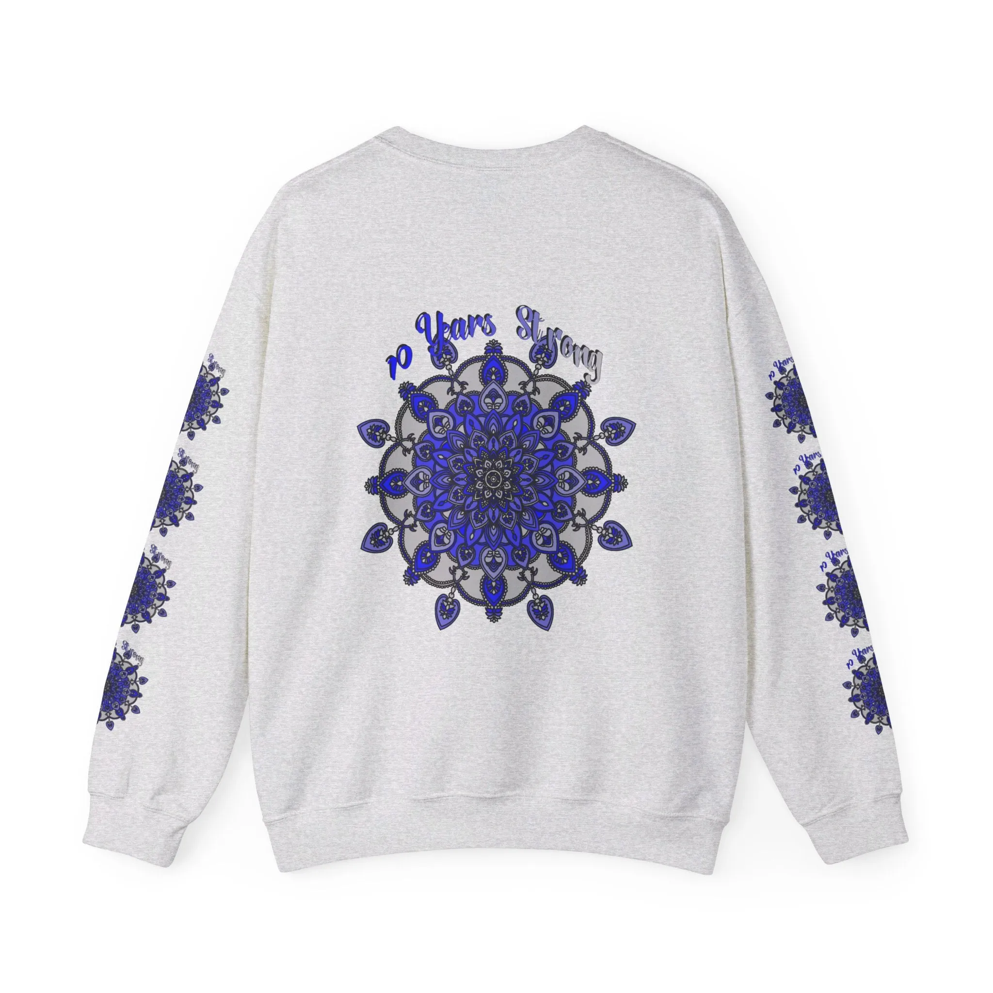 Handmade Mandala Design Unisex Sweatshirt - 10 Years Strong