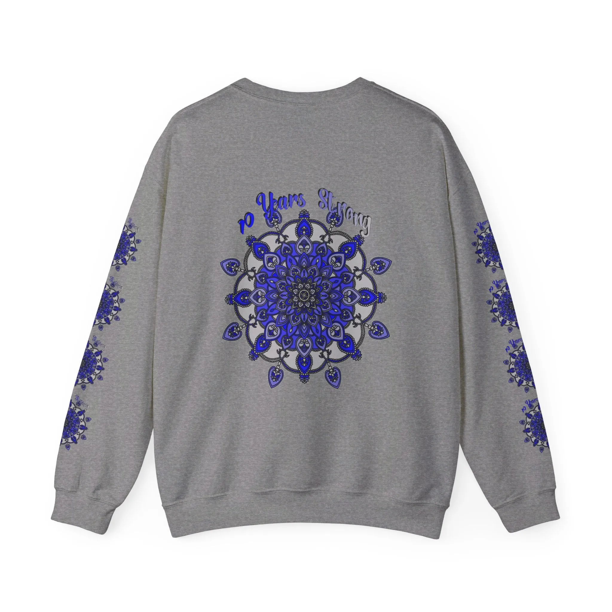 Handmade Mandala Design Unisex Sweatshirt - 10 Years Strong