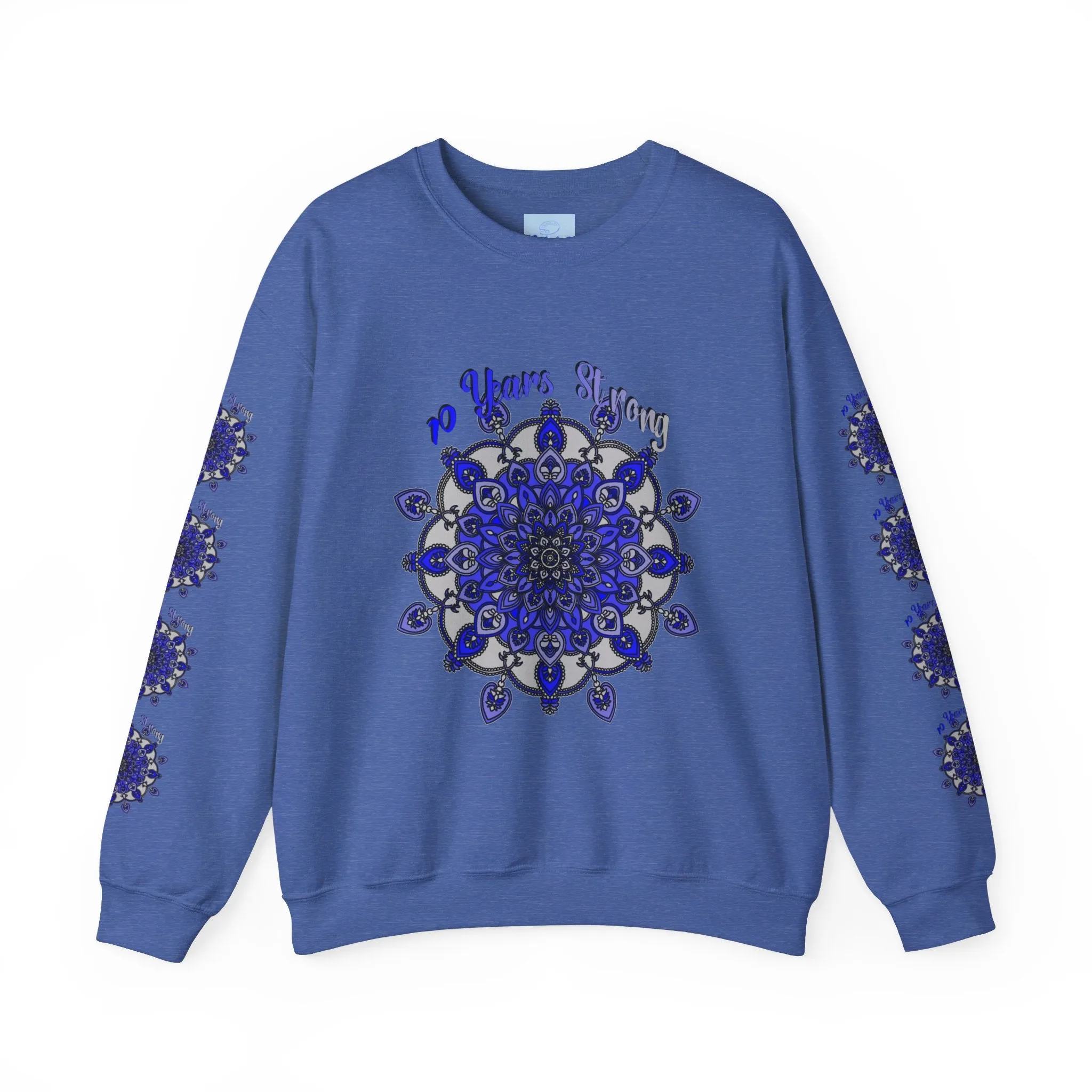 Handmade Mandala Design Unisex Sweatshirt - 10 Years Strong