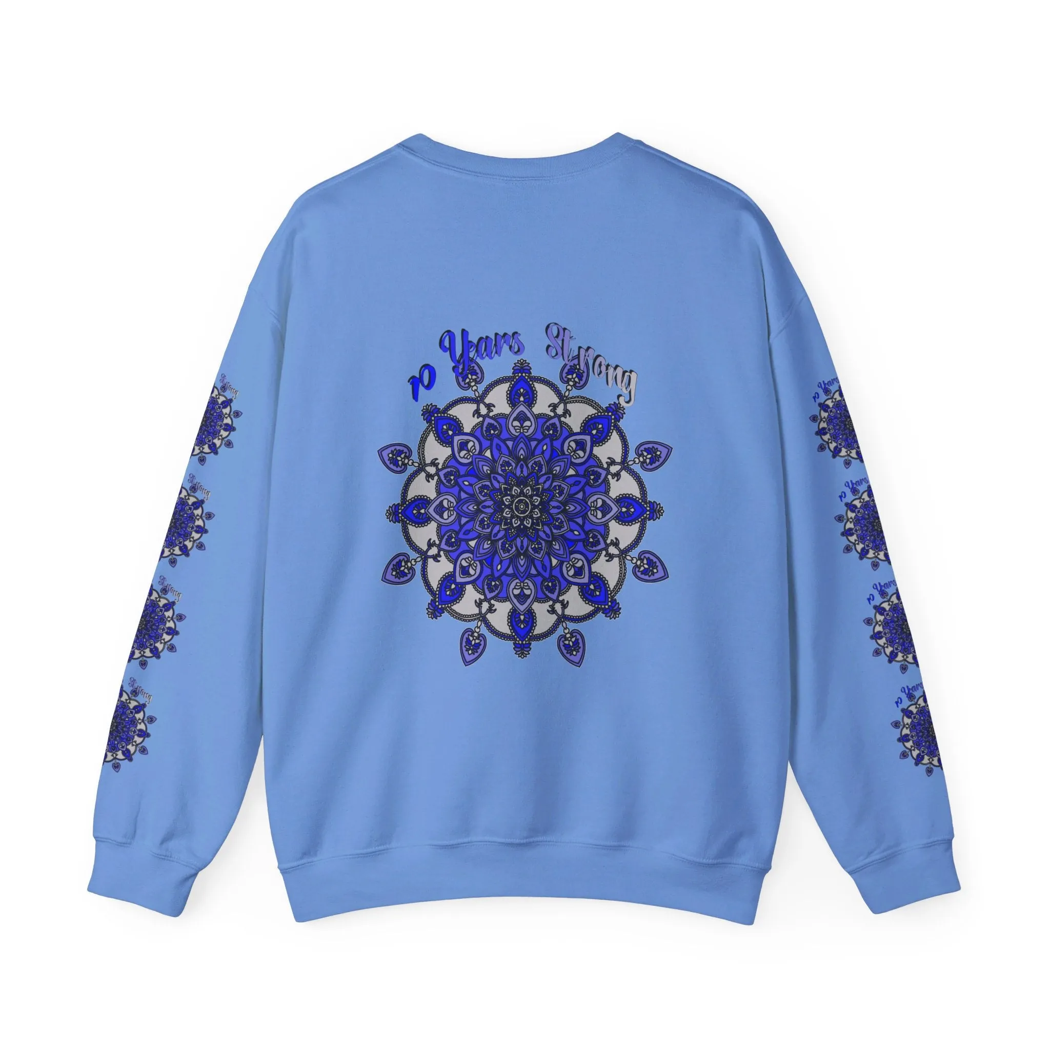 Handmade Mandala Design Unisex Sweatshirt - 10 Years Strong