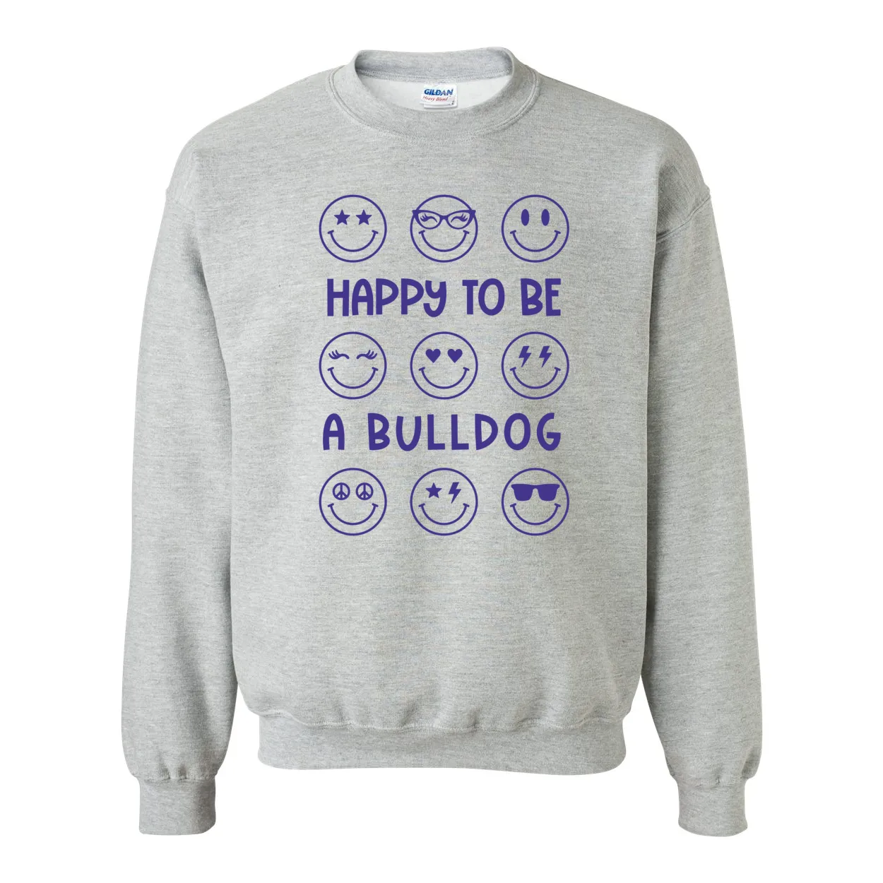 Happy Bulldog Crewneck Sweatshirt