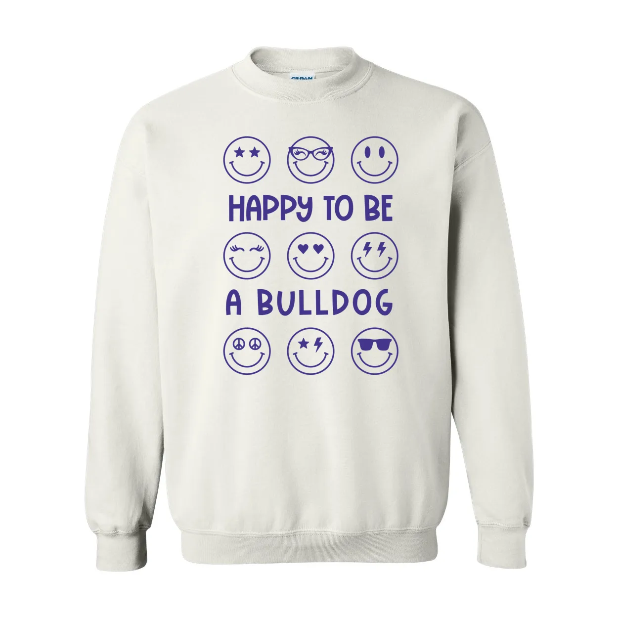 Happy Bulldog Crewneck Sweatshirt