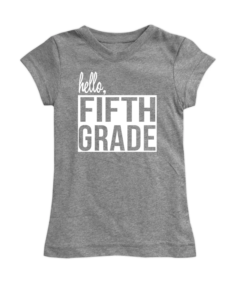 'Hello Fifth Grade' Fitted Tee