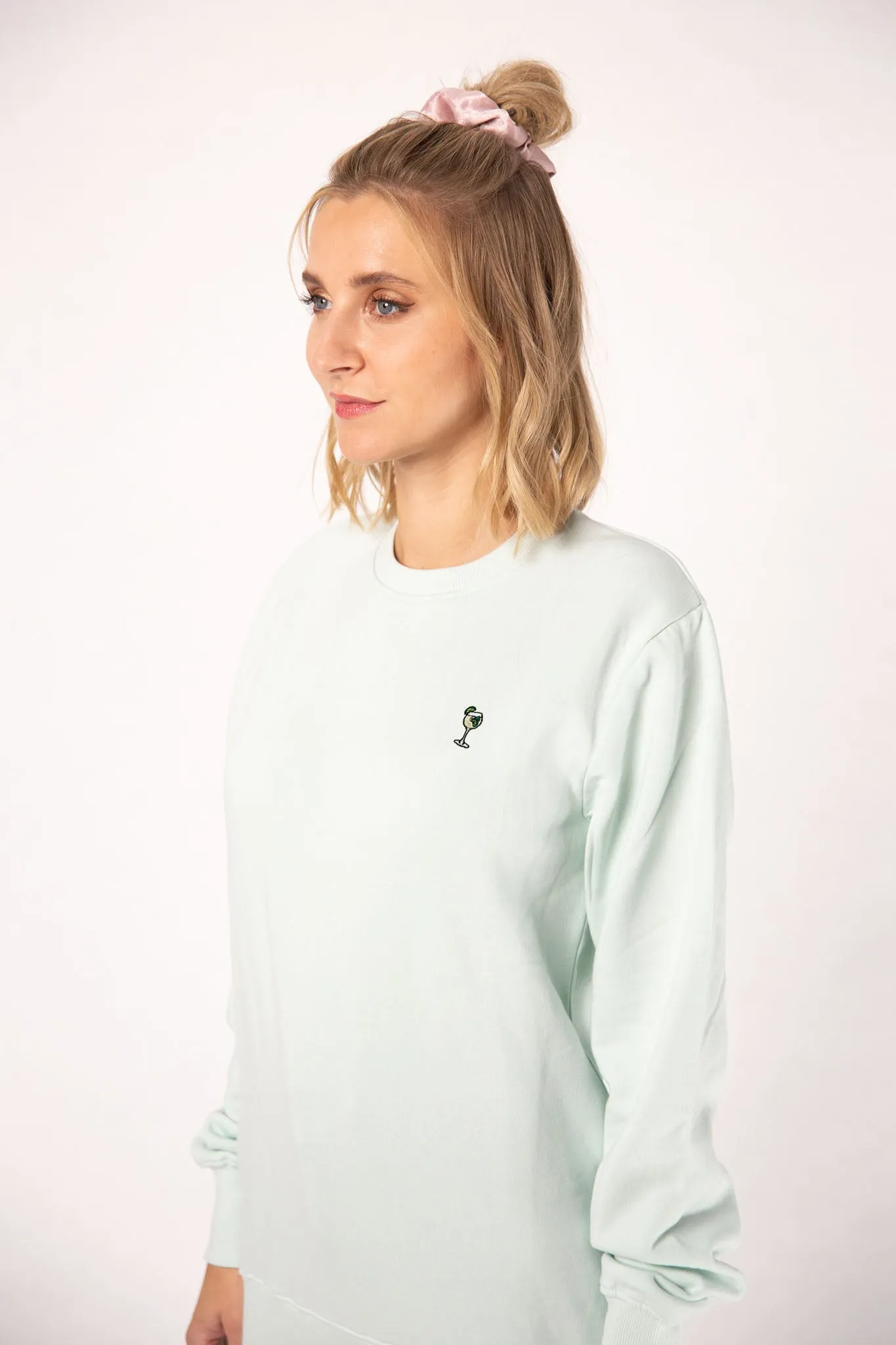 Hugo | Bestickter Bio-Baumwoll Frauen Pullover