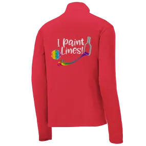 I Paint Pickleball Lines | Men's 1/4 Zip Long Sleeve Pullover Athletic Shirt | 100% Polyester