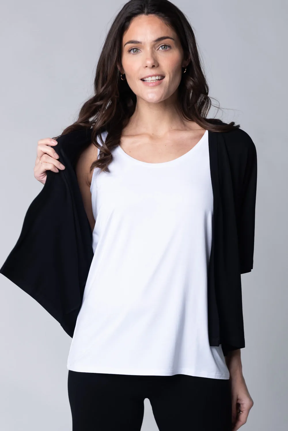 Irena Shrug Bamboo Cardigan - Black