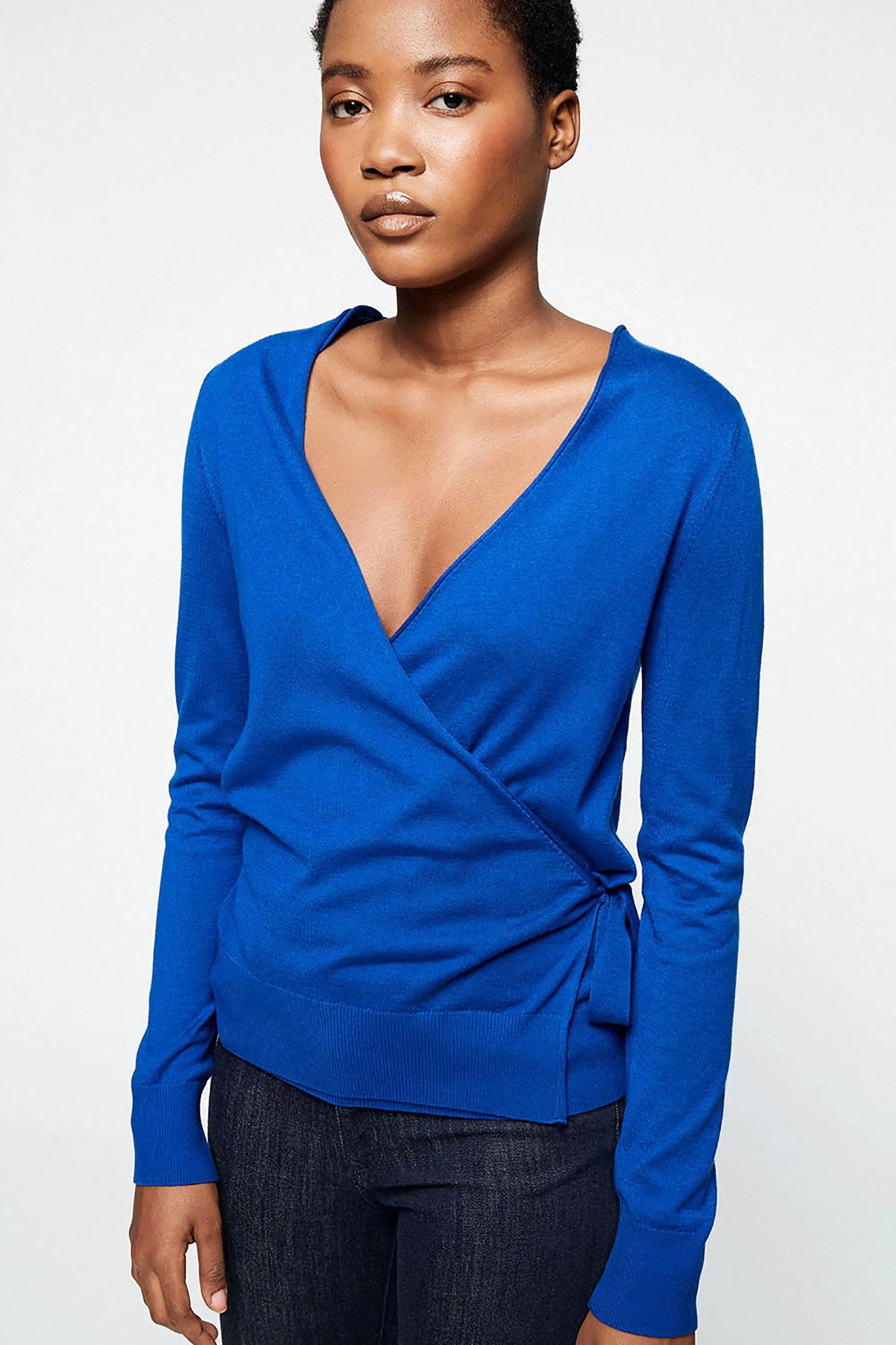 janikaa top signal blue<br> by ARMEDANGELS