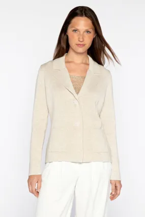 Kinross Cashmere Fitted Notch Collar Cardigan