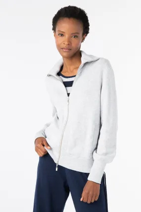 Kinross Cashmere Short zip Collared Cardigan