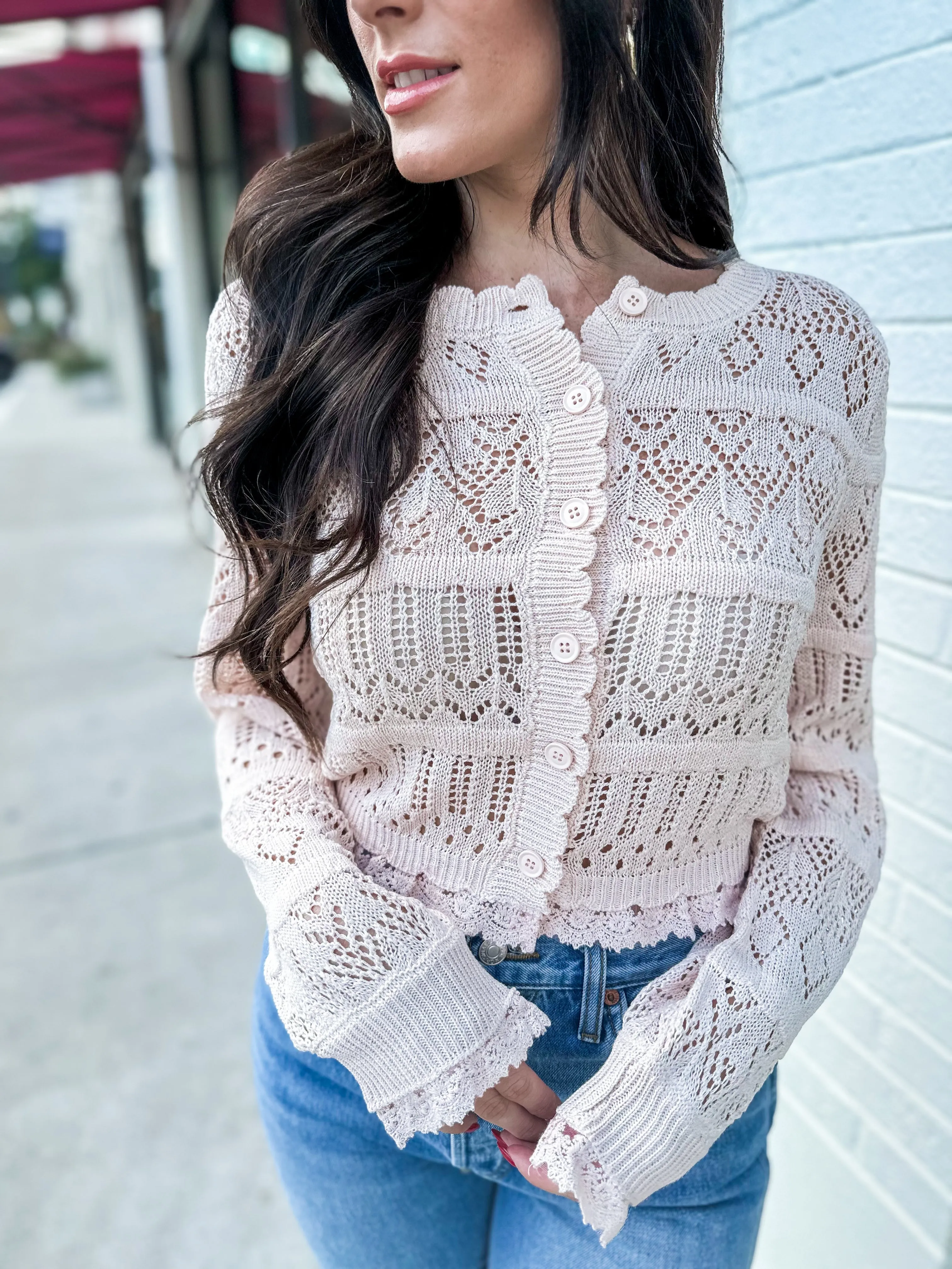 Lace Trim Cardigan