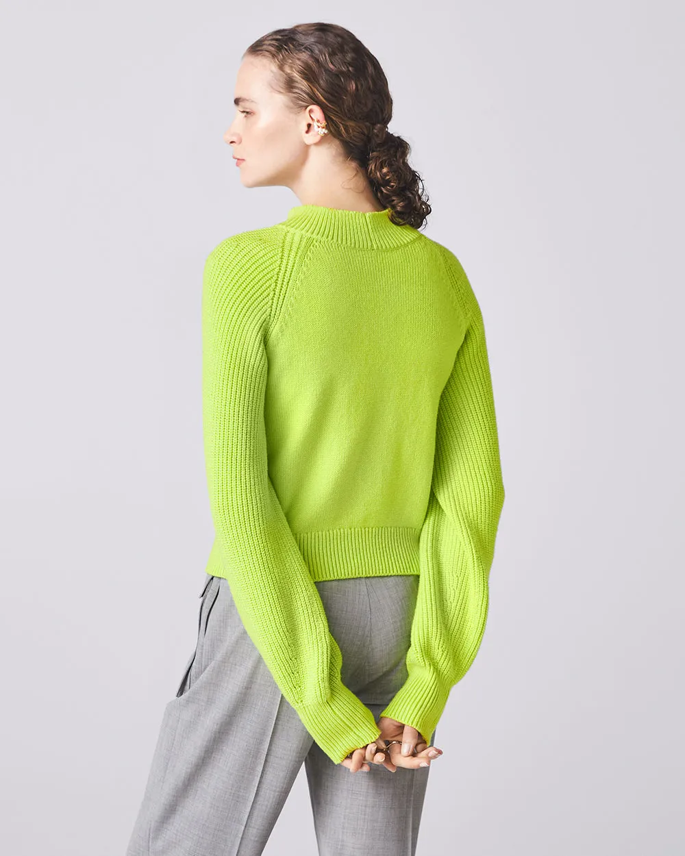 Lime Green Void Turtleneck Top