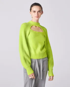 Lime Green Void Turtleneck Top