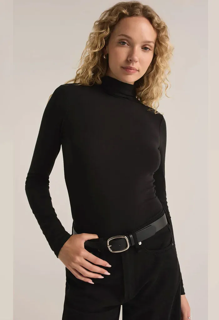 Lira Turtleneck Top-Black