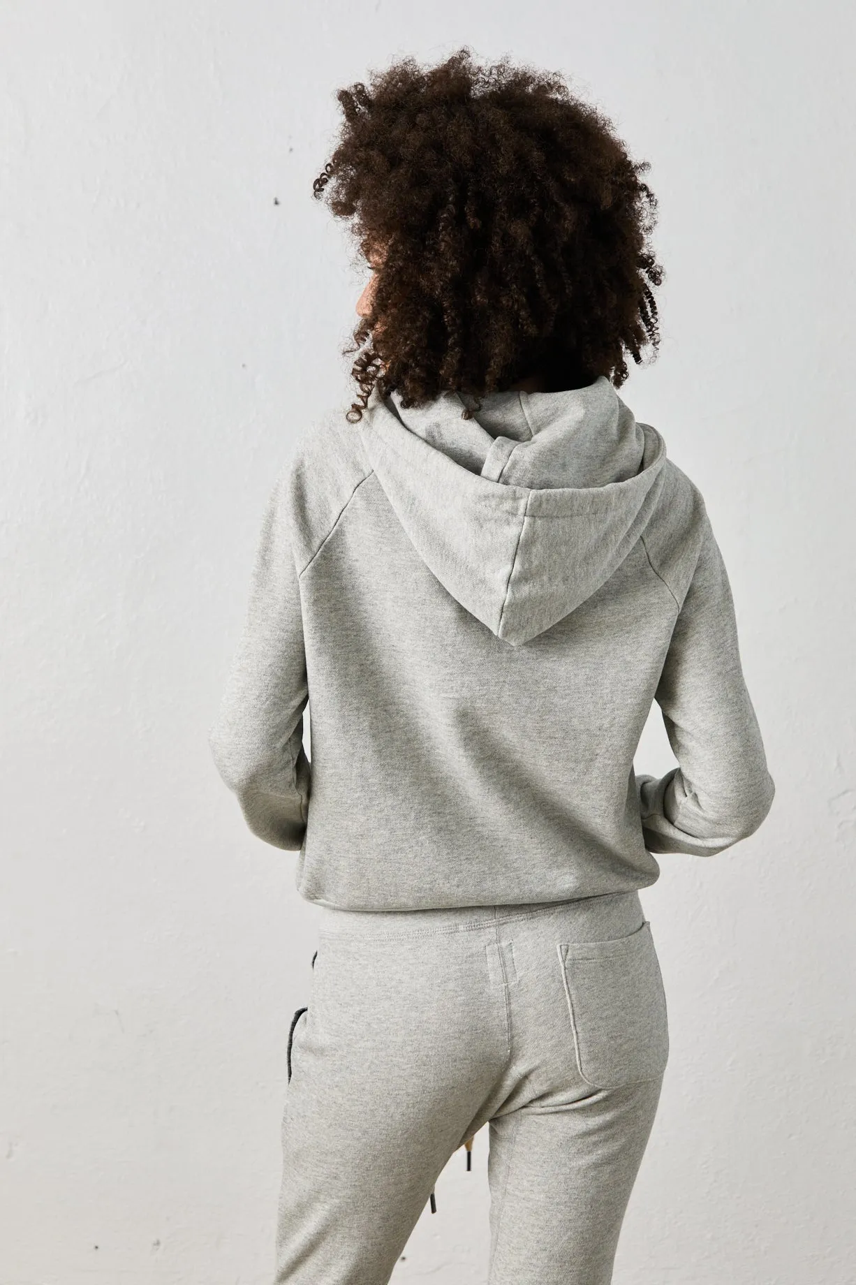 LISSE FITTED PULLOVER HOODY / HEATHER GREY