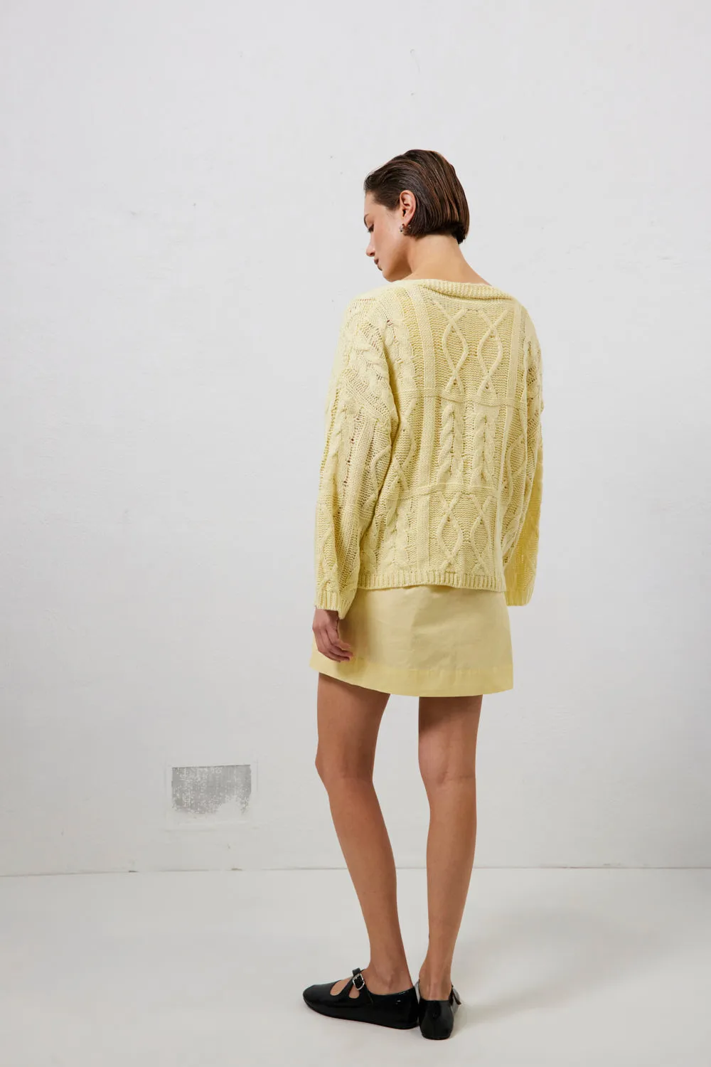 Lola Knit Cardigan Lemon