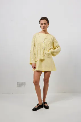 Lola Knit Cardigan Lemon