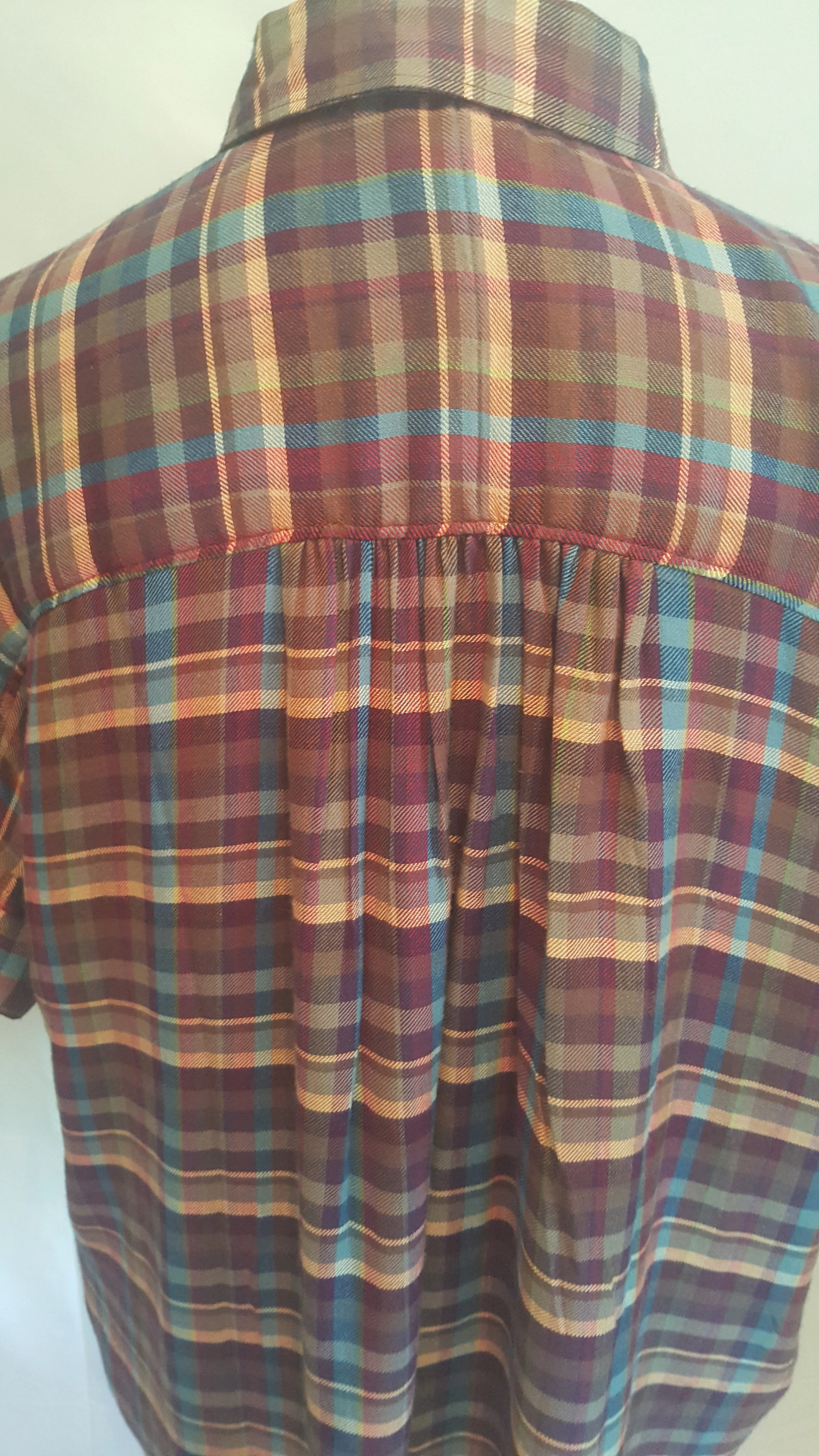 Lucky Brand Loose Plaid Button Front Shirt-New