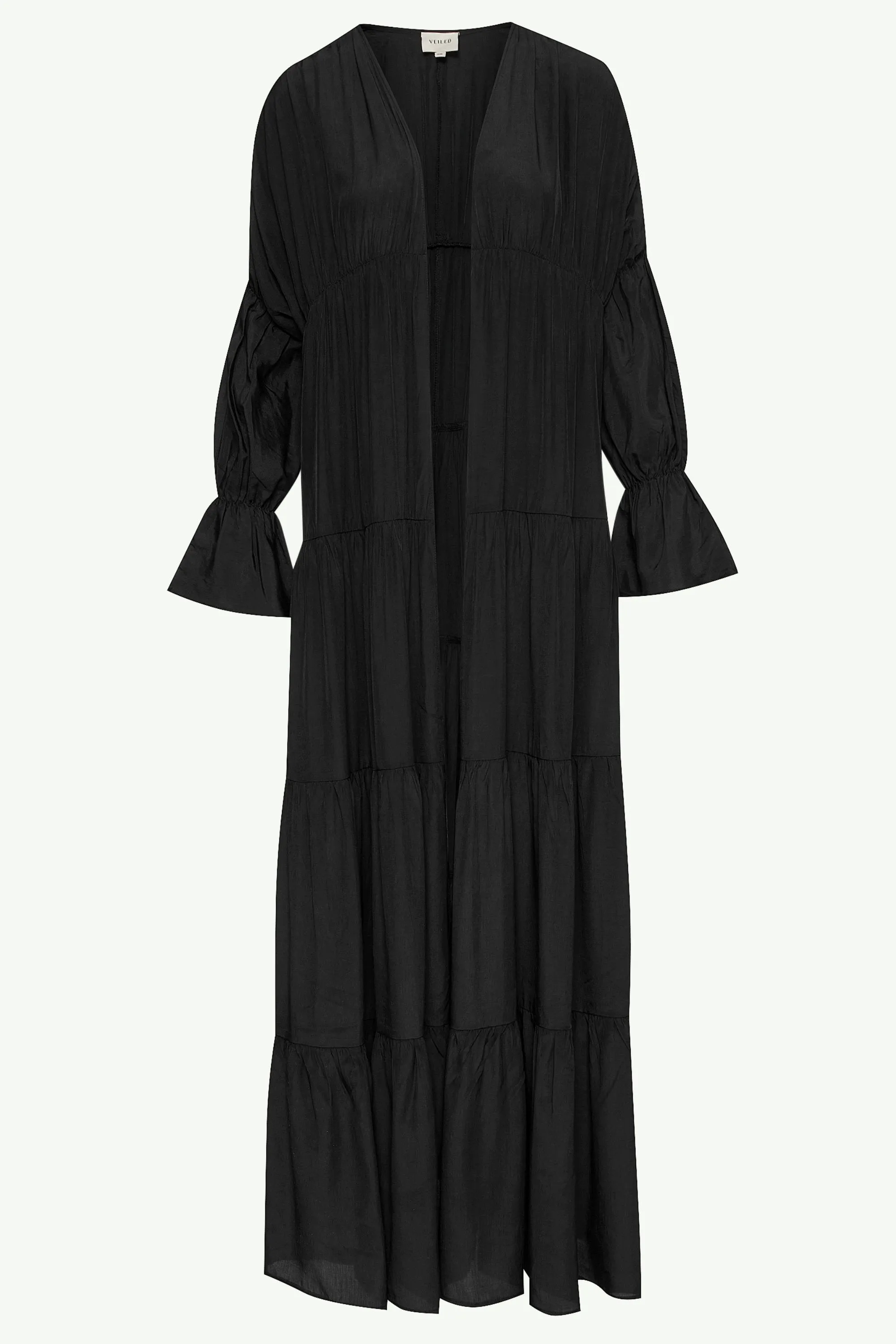 Malika Open Abaya - Black