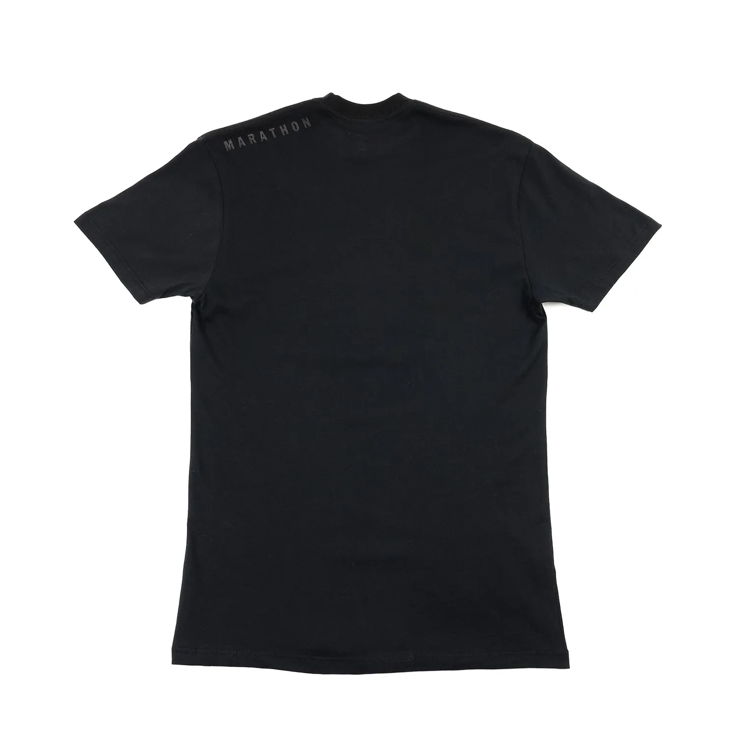 Marathon Shoulder T-Shirt (Ultra Fitted) - Black/Black