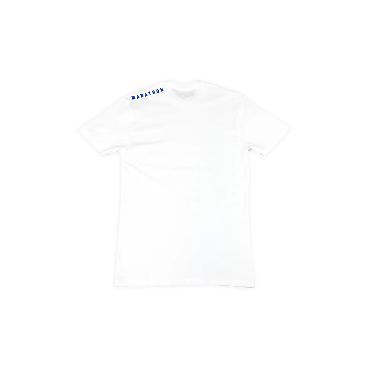 Marathon Shoulder T-Shirt (Ultra Fitted) - White/Navy