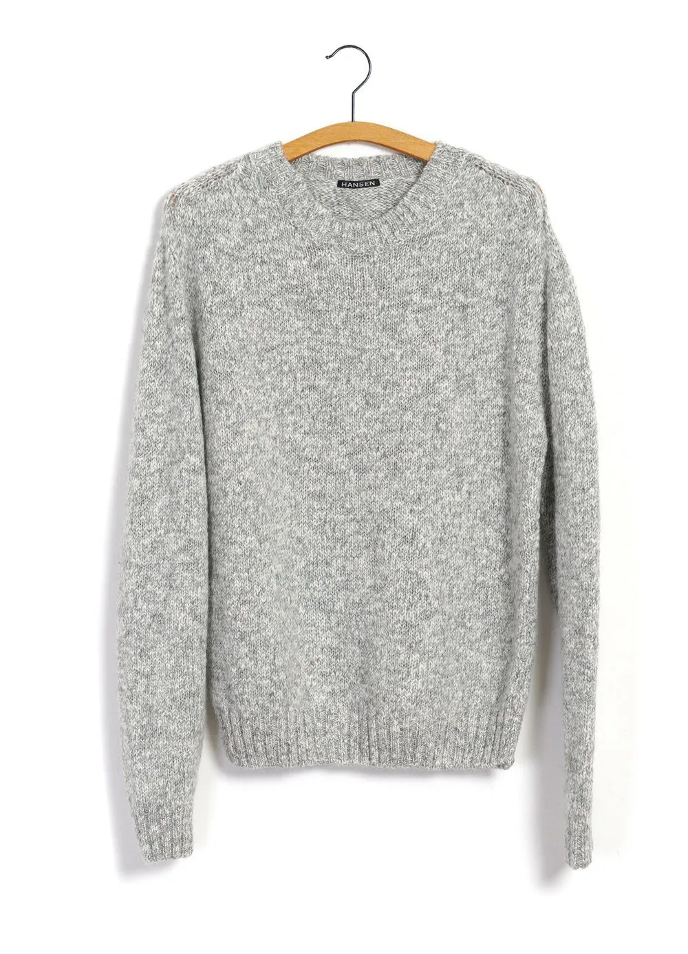 MATTIAS | Knitted Crew Neck Sweater | Smoke